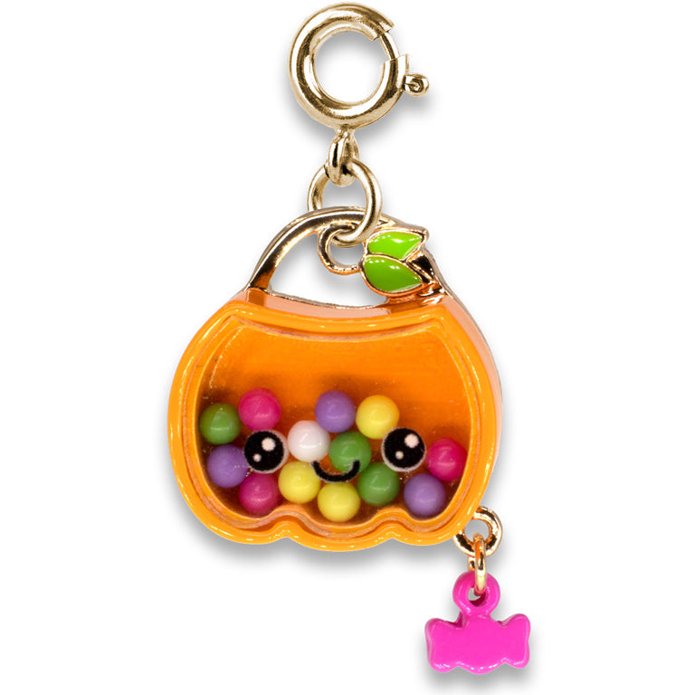 Gold Trick-or-Treat Pumpkin Shaker Charm - charmit.com