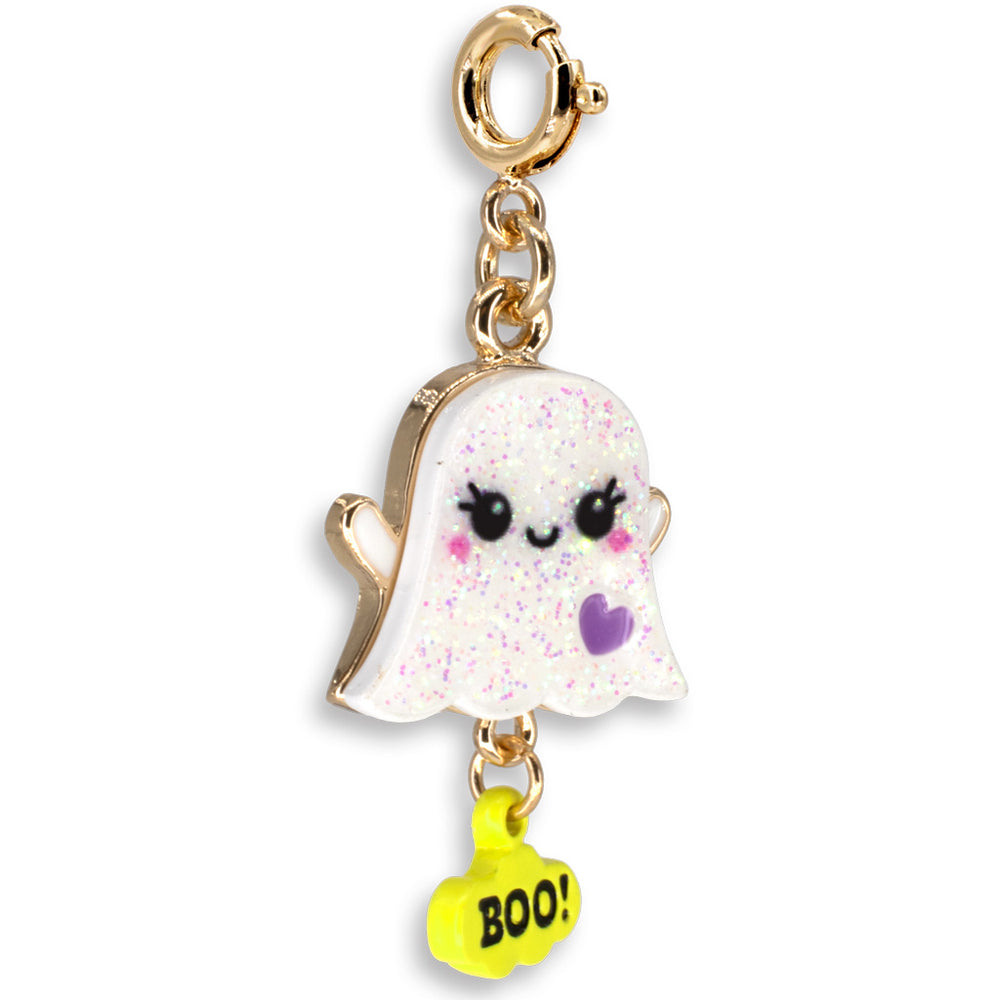 Gold Glitter Ghost Charm