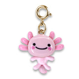 Gold Swivel Axolotl Charm - charmit.com