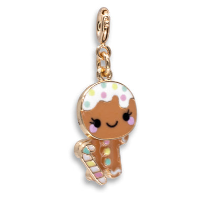 Gold Swivel Gingerbread Man Charm - charmit.com