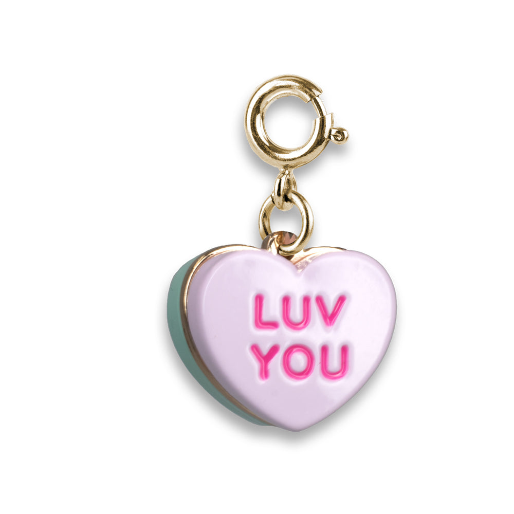 Gold Candy Heart Charm - charmit.com