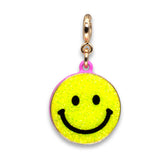 CHARM IT! Gold Glitter Smiley Face Charm _www.charmit.com