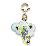 CHARM IT! Gold Glitter Lightning Charm - www.charmit.com