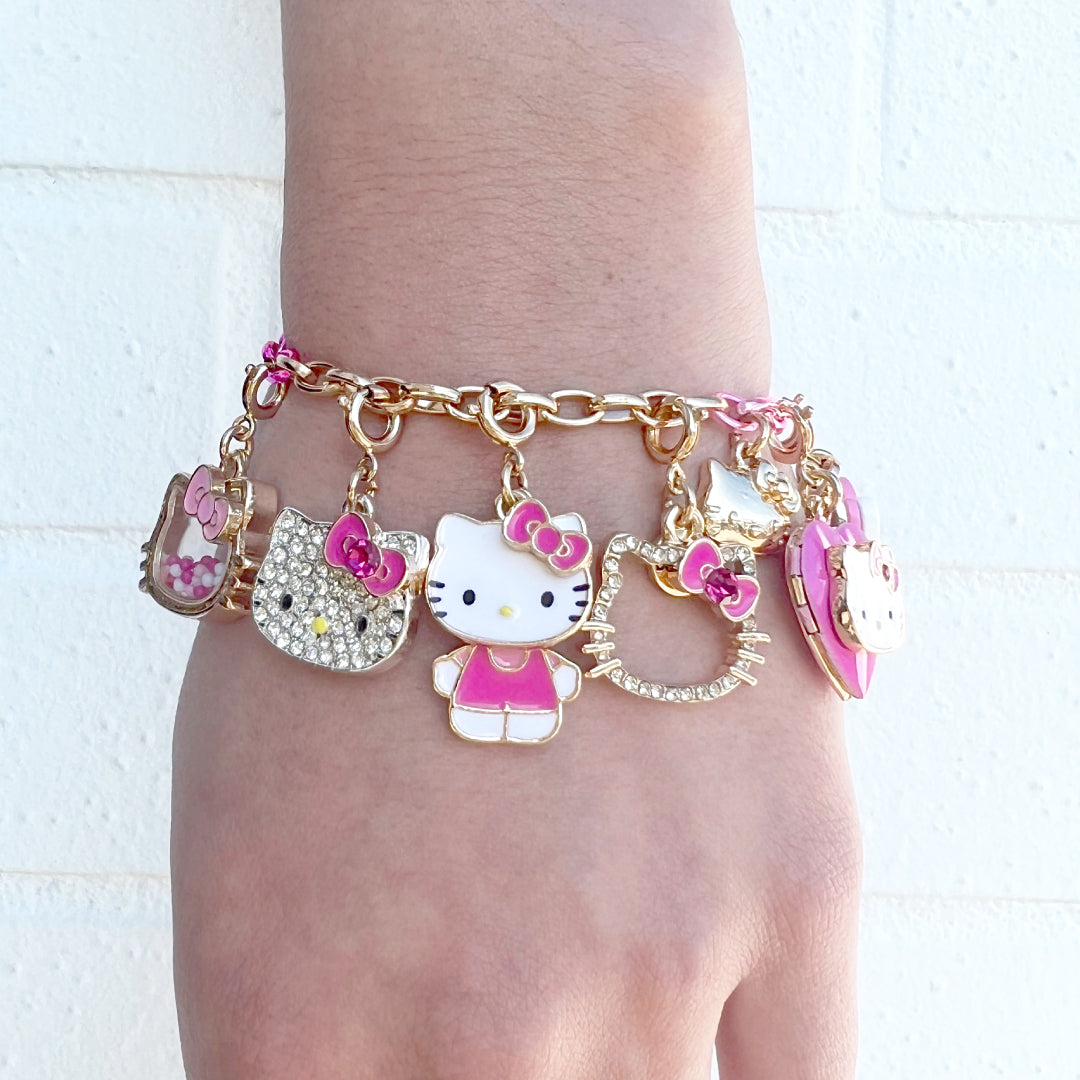 Shop Gold Glitter Hello Kitty Charm | CHARM IT!