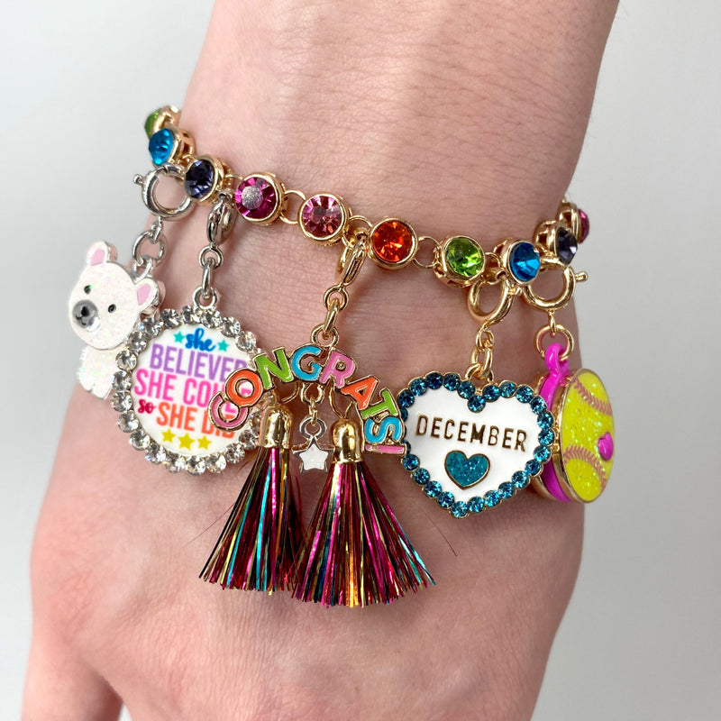 CHARM IT! Rhinestone Rainbow Bracelet 