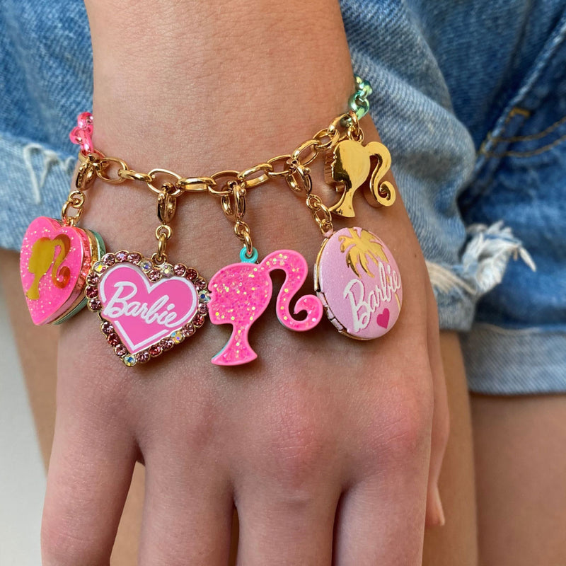 Barbie Charms Bracelets Love Heart Barbie Beads Pendant Bracelets Women  Fashion Adjustable Diy Bangles for Girls Hand Chain Gift - AliExpress