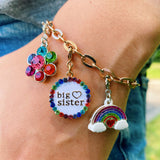 Gold Big Sister Charm-charmit.com