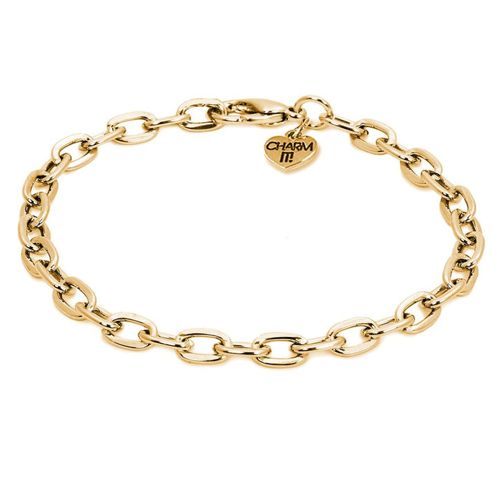 Gold chain charm bracelet clearance