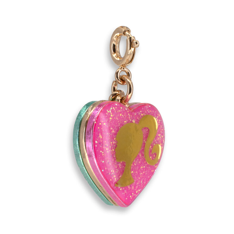 Gold Barbie Girl Heart Charm - www.charmit.com