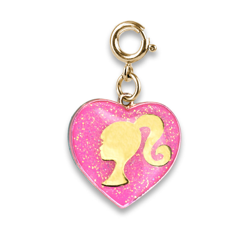 Gold Barbie Girl Heart Charm - www.charmit.com