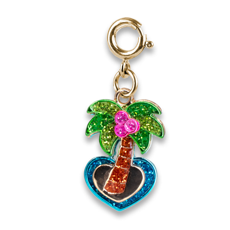 Gold Glitter Palm Tree Charm-charmit.com