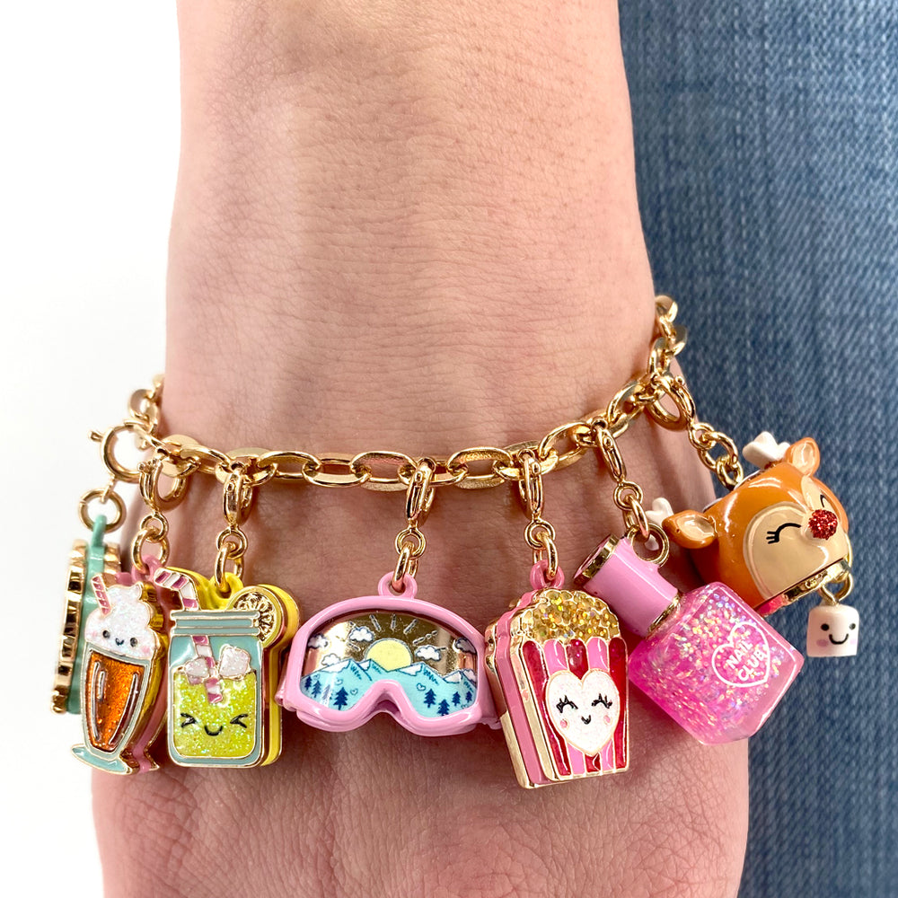 Gold Glitter Lemonade Charm
