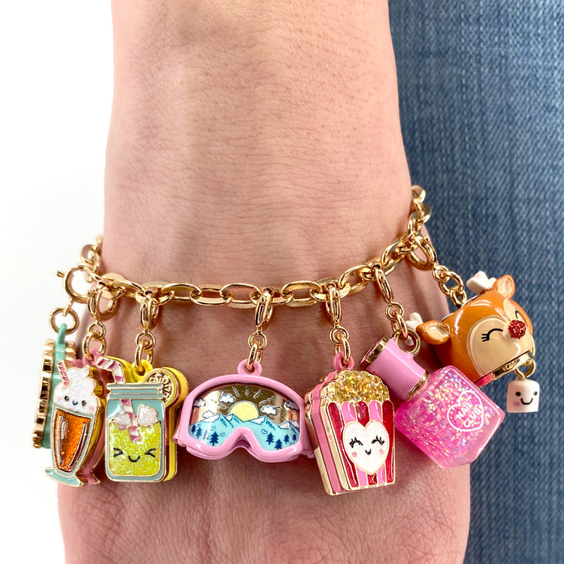 Gold Glitter Lemonade Charm