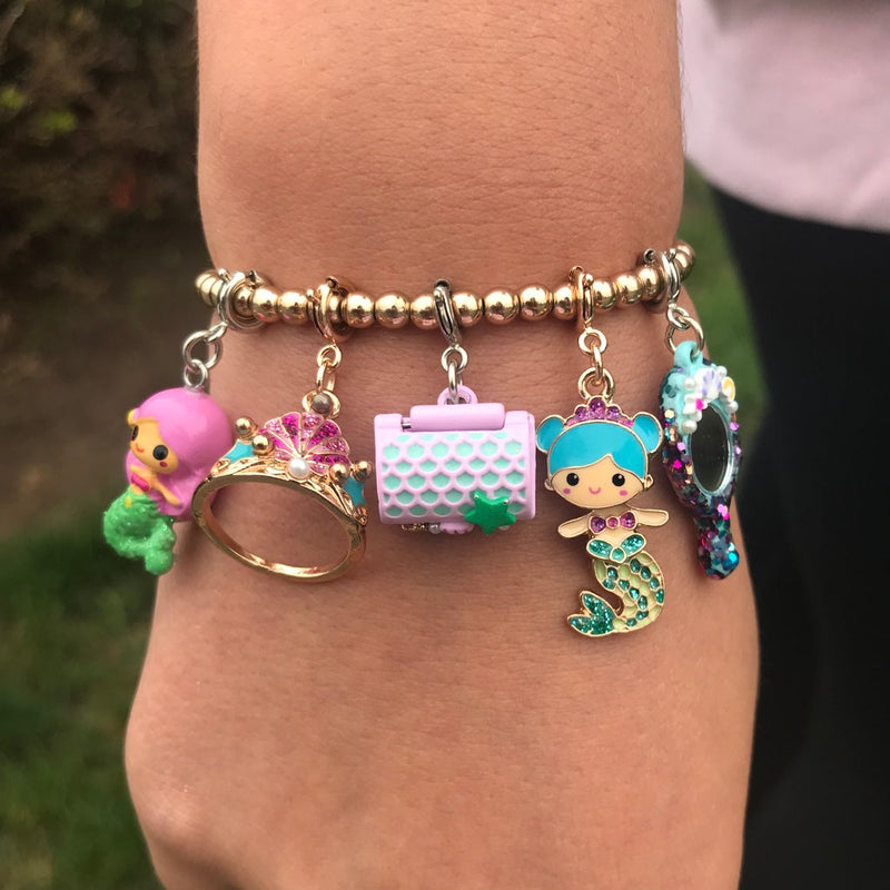 Gold Mermaid Tiara Charm - shopcharm-it