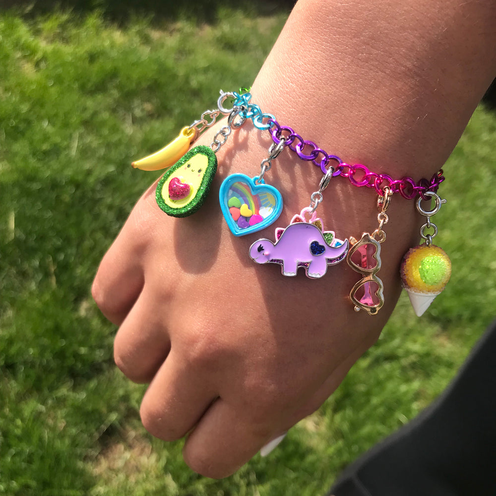 Glitter Dinosaur Charm - shopcharm-it