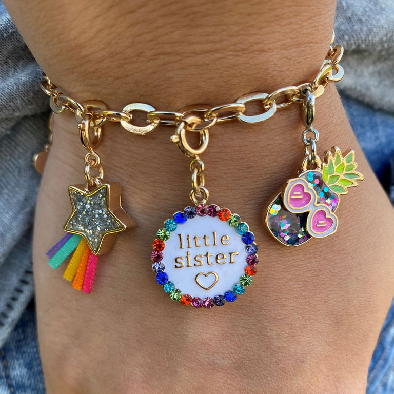 Gold Little Sister Charm-charmit.com