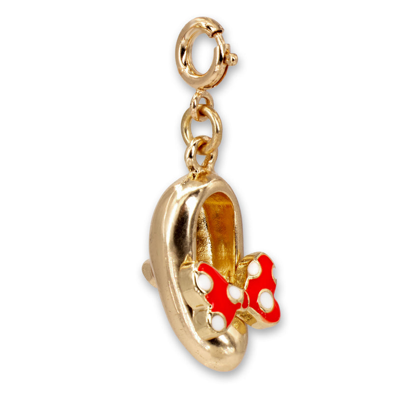 CHARM IT! Disney Charms - Gold Minnie Mouse Shoe Charm