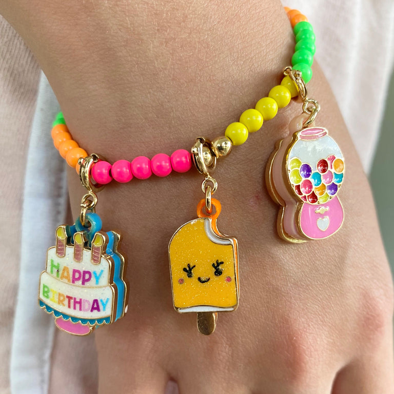 Gold Orange Popsicle Charm-charmit.com