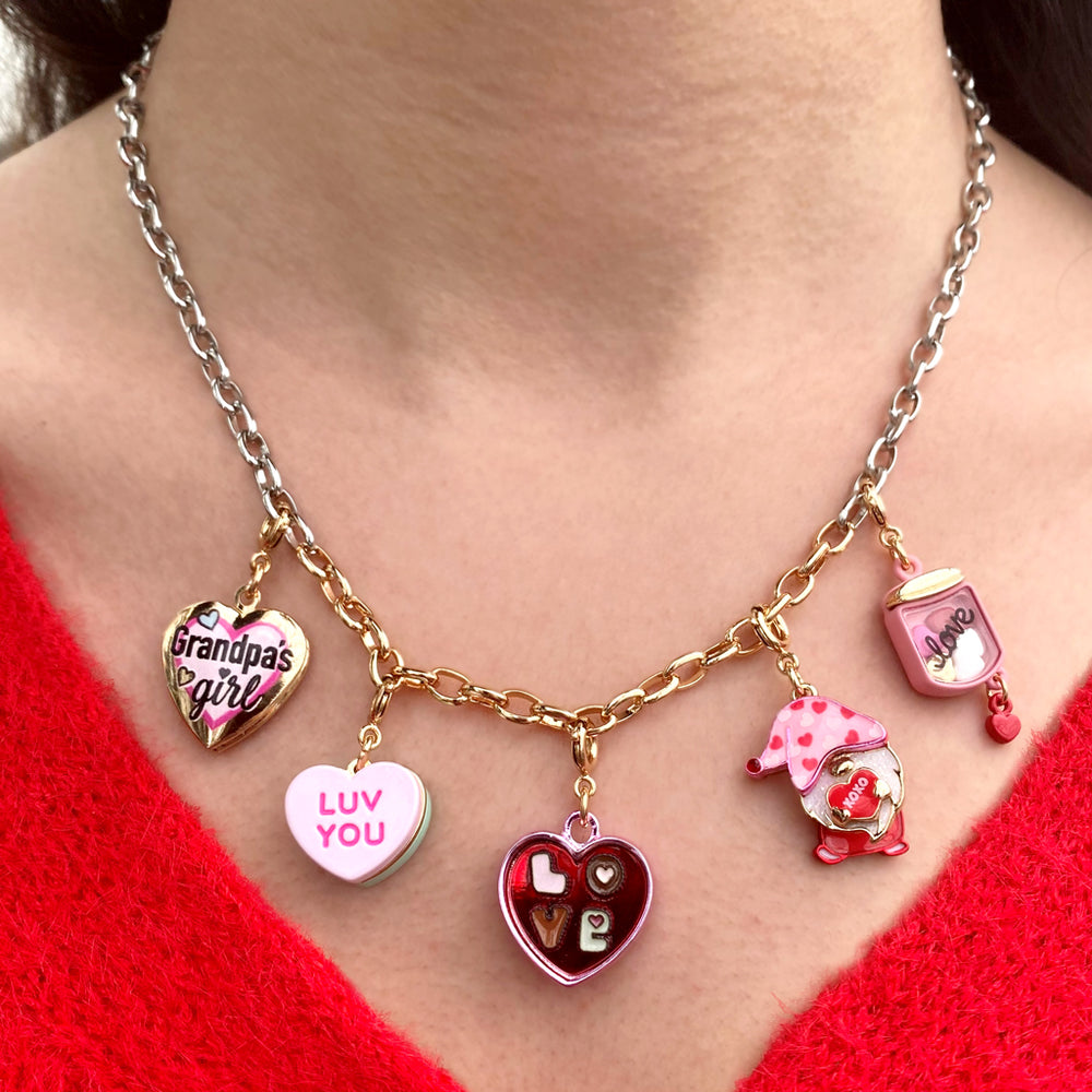 Gold Grandpa's Girl Locket Charm - charmit.com